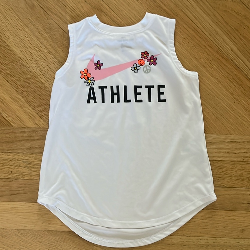 Nike girls white tank top